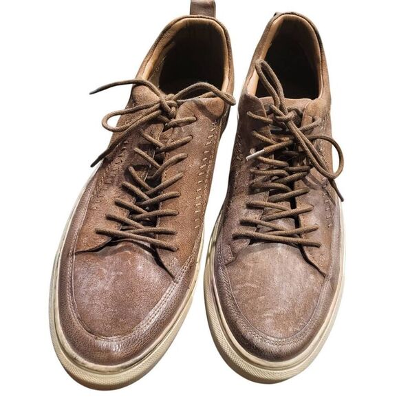 Roan Bed Stu Sneakers Men's 11 Brown Anduril Low Top Leather Distressed Lace Up - Picture 5 of 8